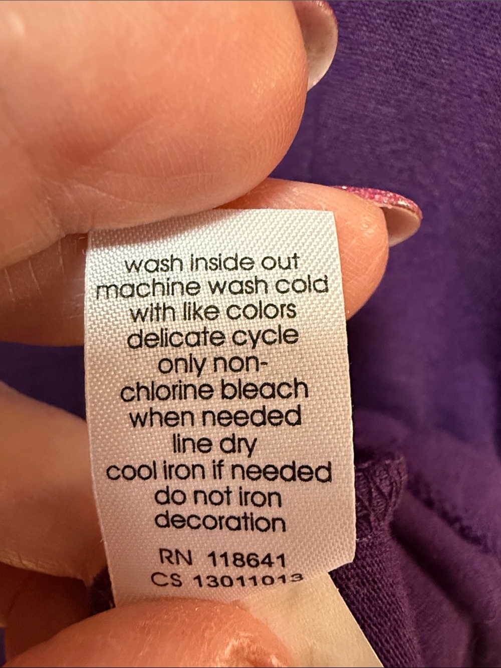 Lane Bryant Purple Long Sleeve Sequin V-Neck Blouse Top - Picture 6 of 7